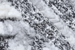 Hot Miliboo Alfombra bereber con relieve blanco y gris 160 × 230 cm ERGA