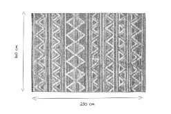Hot Miliboo Alfombra bereber con relieve blanco y gris 160 × 230 cm ERGA