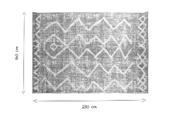 Hot Miliboo Alfombra bereber con relieve gris y beige 160 × 230 cm PALEO