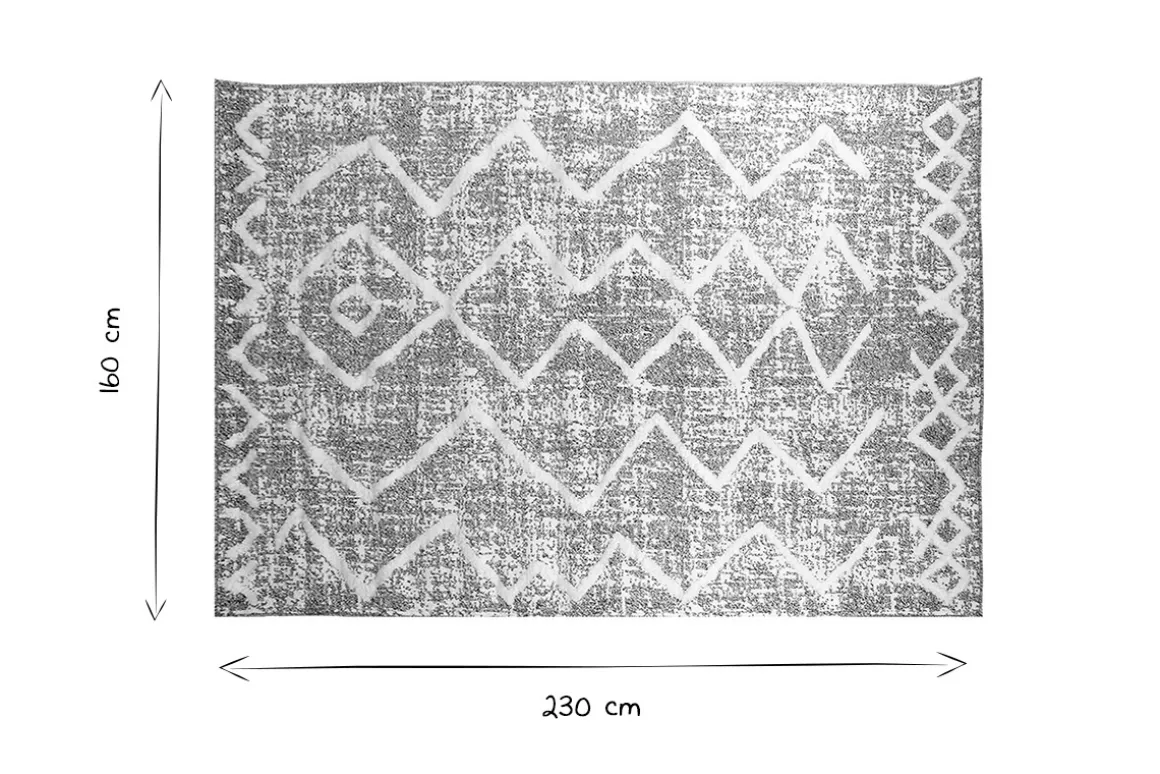 Hot Miliboo Alfombra bereber con relieve gris y beige 160 × 230 cm PALEO