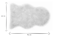 Flash Sale Miliboo Alfombra de cama imitación pelaje blanco 60 x 90 cm MEGEVE (Este producto ya no se comercializa)