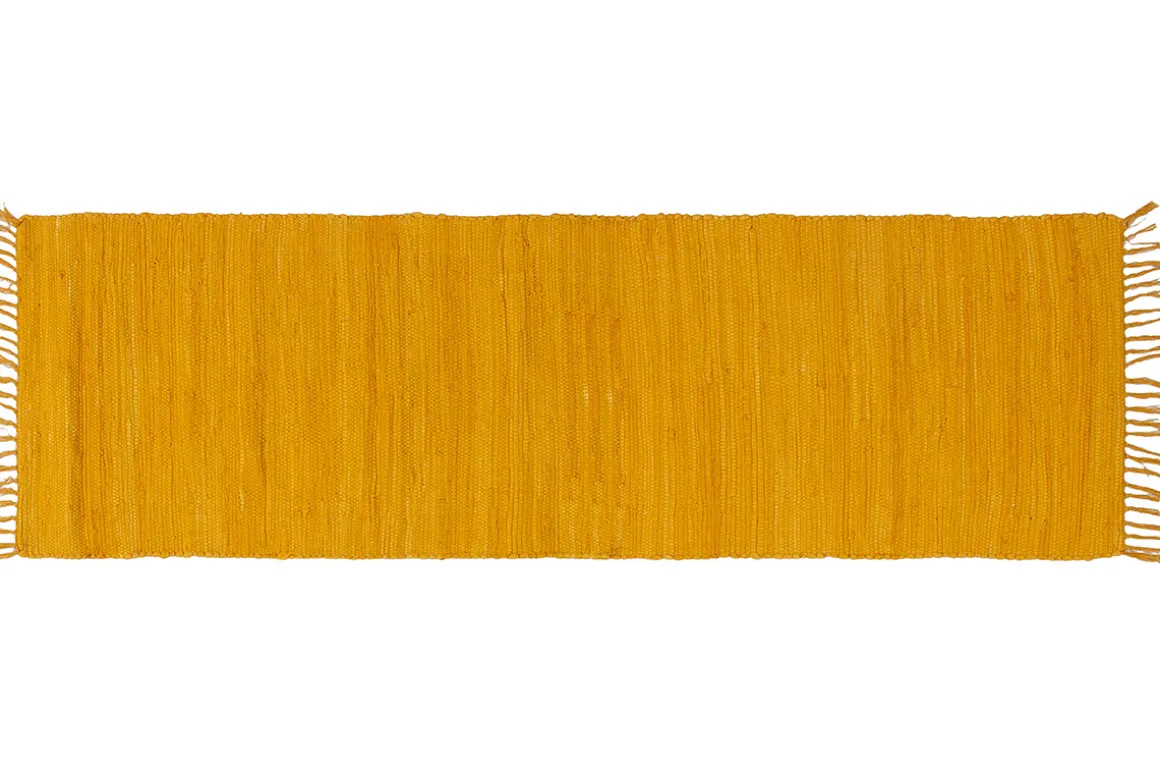 Sale Miliboo Alfombra de pasillo color amarillo comino 60 × 200 cm AUBAGNE