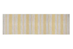 Discount Miliboo Alfombra de pasillo de algodón amarillo y beige 60 x 200 cm CABOURG