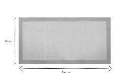 Clearance Miliboo Alfombra de pasillo de algodón azul perla 60 × 200 cm ASTER