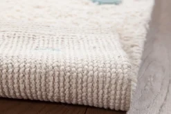 New Miliboo Alfombra infantil de algodón beige con lunares multicolores 100 x 150 cm DADA