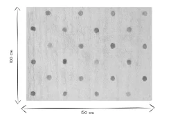 New Miliboo Alfombra infantil de algodón beige con lunares multicolores 100 x 150 cm DADA