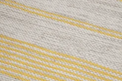 Flash Sale Miliboo Alfombra rectangular beige con rayas amarillas 140 x 200 cm CABOURG