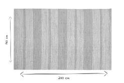 Flash Sale Miliboo Alfombra rectangular beige con rayas amarillas 140 x 200 cm CABOURG