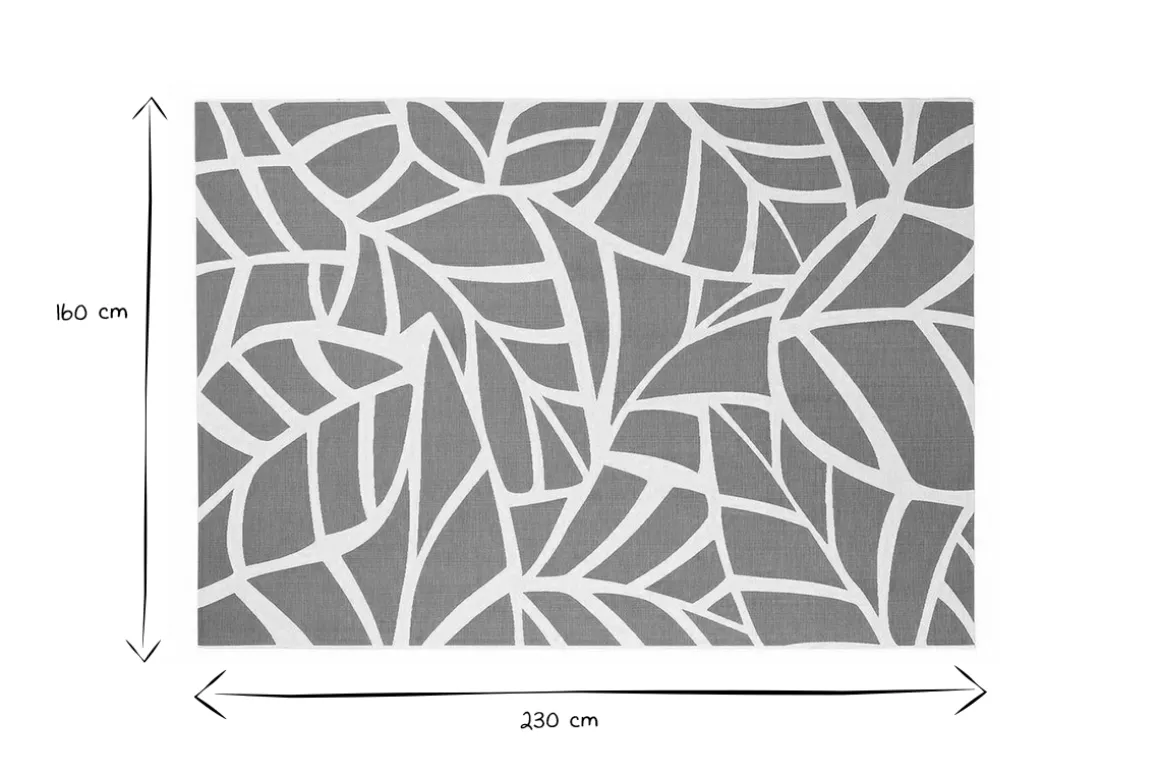 Sale Miliboo Alfombras interior exterior blanco crema y verde 160 x 230 cm GARANCE