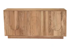 Cheap Miliboo Aparador 3 puertas de madera maciza grabada 160 cm ARK