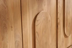 Cheap Miliboo Aparador 3 puertas de madera maciza grabada 160 cm ARK