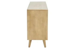 Best Miliboo Aparador 3 puertas de madera de mango y ratán 145 cm LAKA