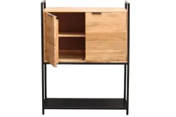 Cheap Miliboo aparador alto en acacia y metal negro A110 cm ARTHUS