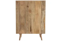 Discount Miliboo Aparador alto en mango con puertas correderas ALBA