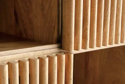 Discount Miliboo Aparador alto en mango con puertas correderas ALBA