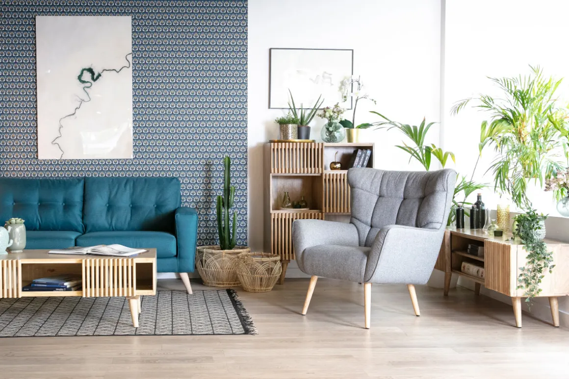 Discount Miliboo Aparador alto en mango con puertas correderas ALBA
