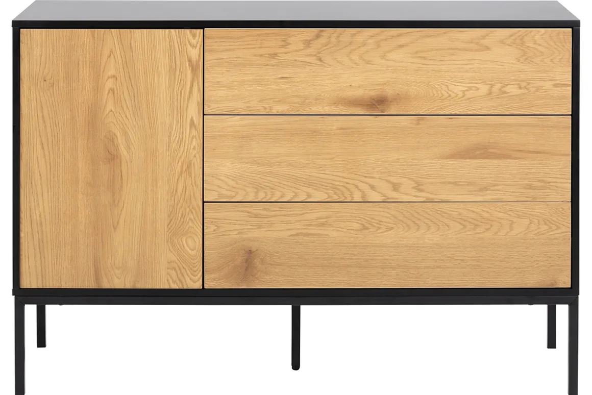 Cheap Miliboo Aparador bajo industrial metal y madera TRESCA