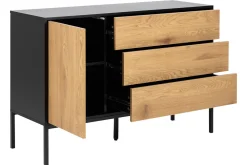 Cheap Miliboo Aparador bajo industrial metal y madera TRESCA
