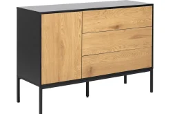 Cheap Miliboo Aparador bajo industrial metal y madera TRESCA