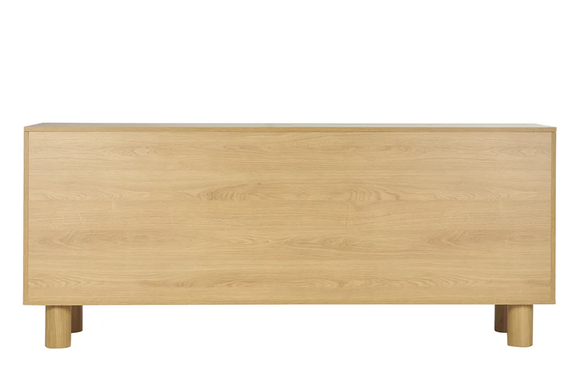 Online Miliboo Aparador de 4 puertas roble macizo claro 180 cm GOSHI