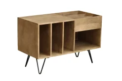 Sale Miliboo Aparador de almacenaje de vinilos en madera de mango y metal 90 cm BOOGIE