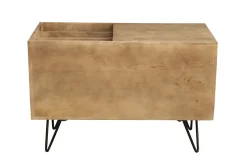 Sale Miliboo Aparador de almacenaje de vinilos en madera de mango y metal 90 cm BOOGIE