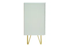 Best Sale Miliboo Aparador de diseño blanco y dorado 160 cm anchura OZEN