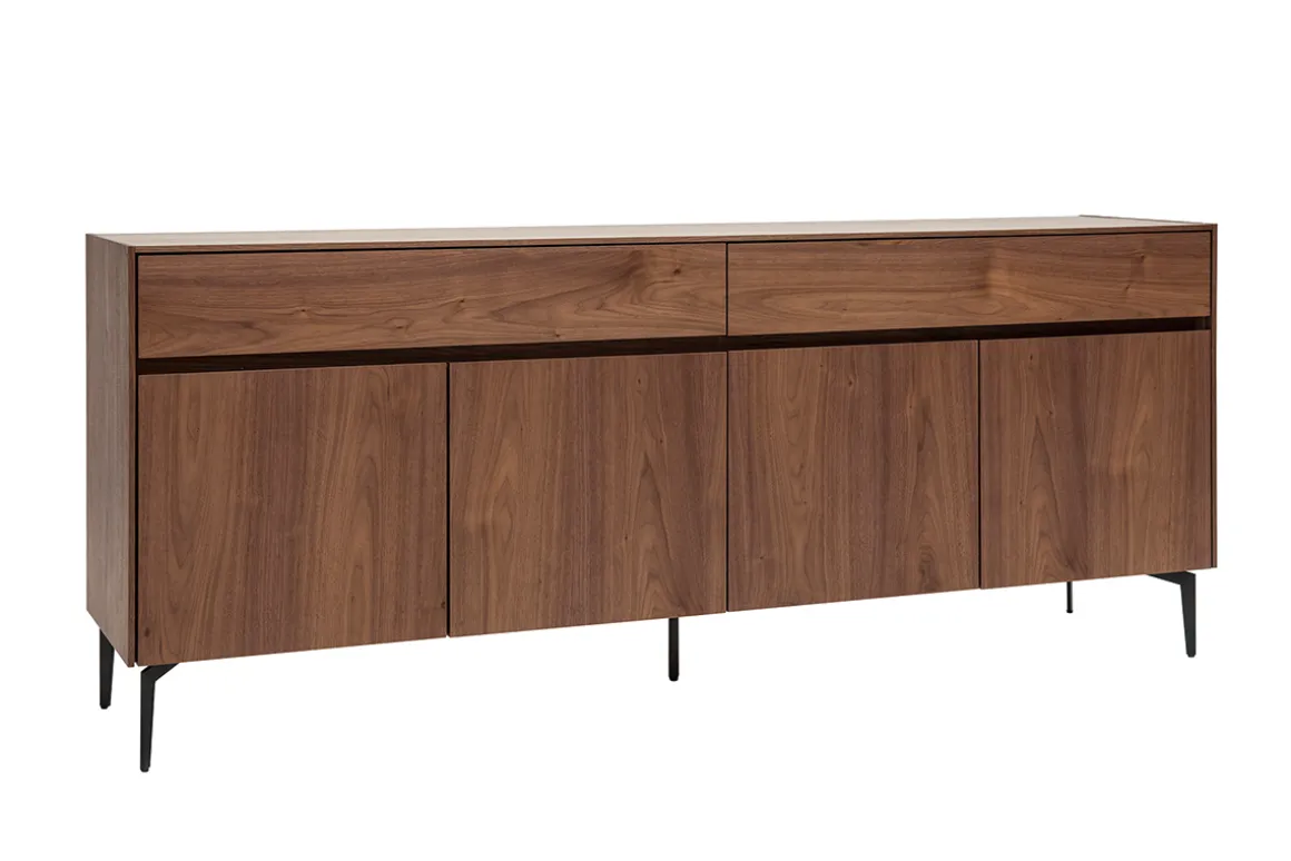 Online Miliboo Aparador de diseño de contrachapado de nogal 180 cm BLISS