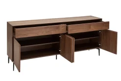 Online Miliboo Aparador de diseño de contrachapado de nogal 180 cm BLISS