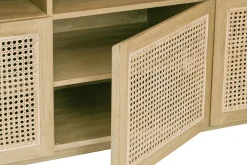 Flash Sale Miliboo Aparador de madera clara y caña de ratán 160 cm GALINA