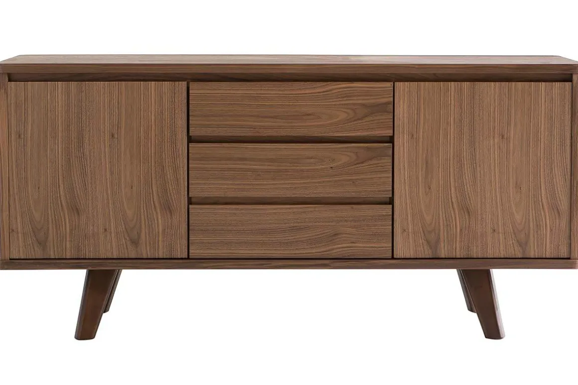 Discount Miliboo Aparador diseño nogal FIFTIES