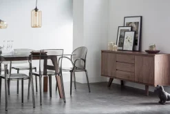 Discount Miliboo Aparador diseño nogal FIFTIES