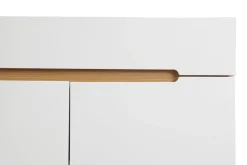 Flash Sale Miliboo Aparador escandinavo blanco brillante y fresno 180cm MELKA