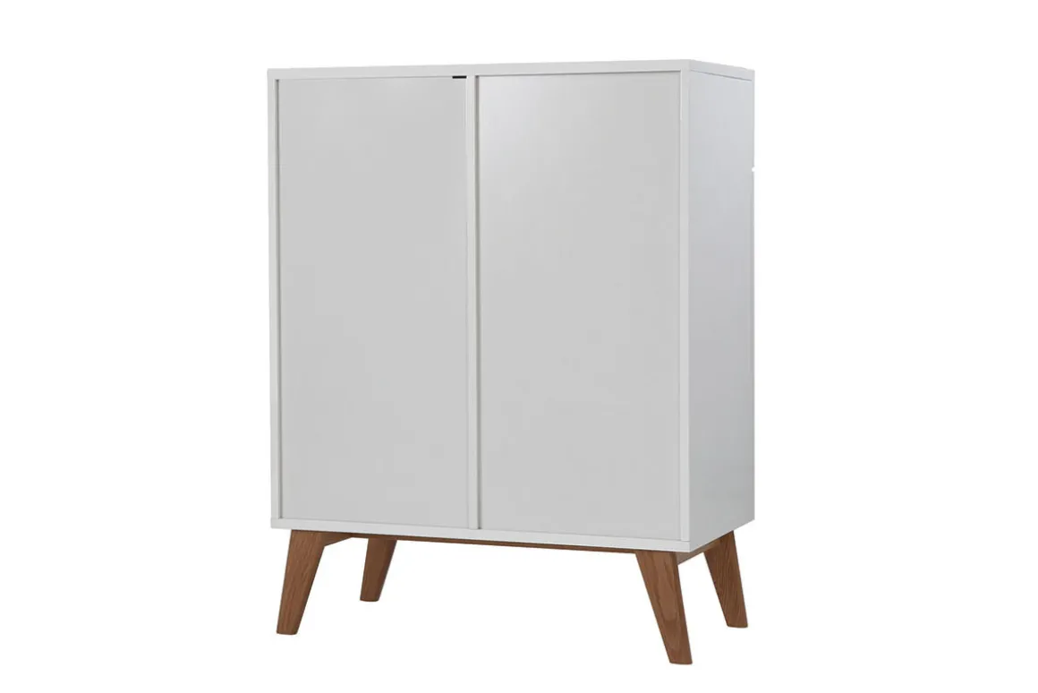 Online Miliboo Aparador escandinavo blanco y fresno 80cm MELKA