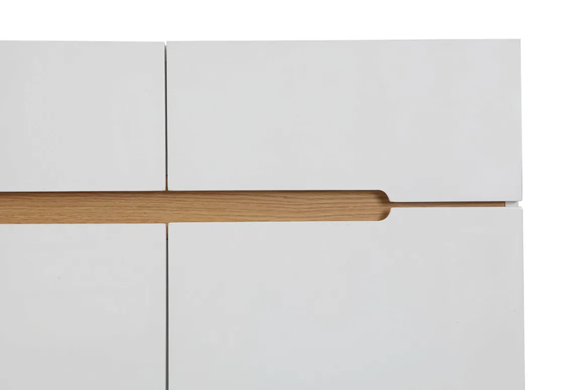 Online Miliboo Aparador escandinavo blanco y fresno 80cm MELKA
