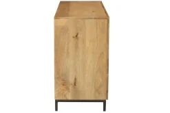 Shop Miliboo Aparador industrial 3 puertas en mango macizo y metal YPSTER