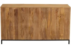 Shop Miliboo Aparador industrial 3 puertas en mango macizo y metal YPSTER