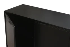 Shop Miliboo Aparador industrial de metal negro 2 puertas 180 KARL