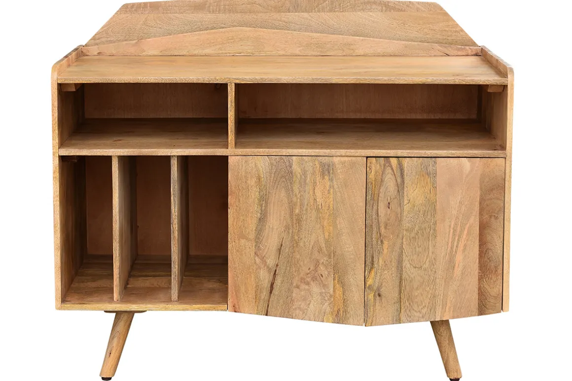 Sale Miliboo Aparador mueble de almacenaje vinilos en mango macizo MATAHARI