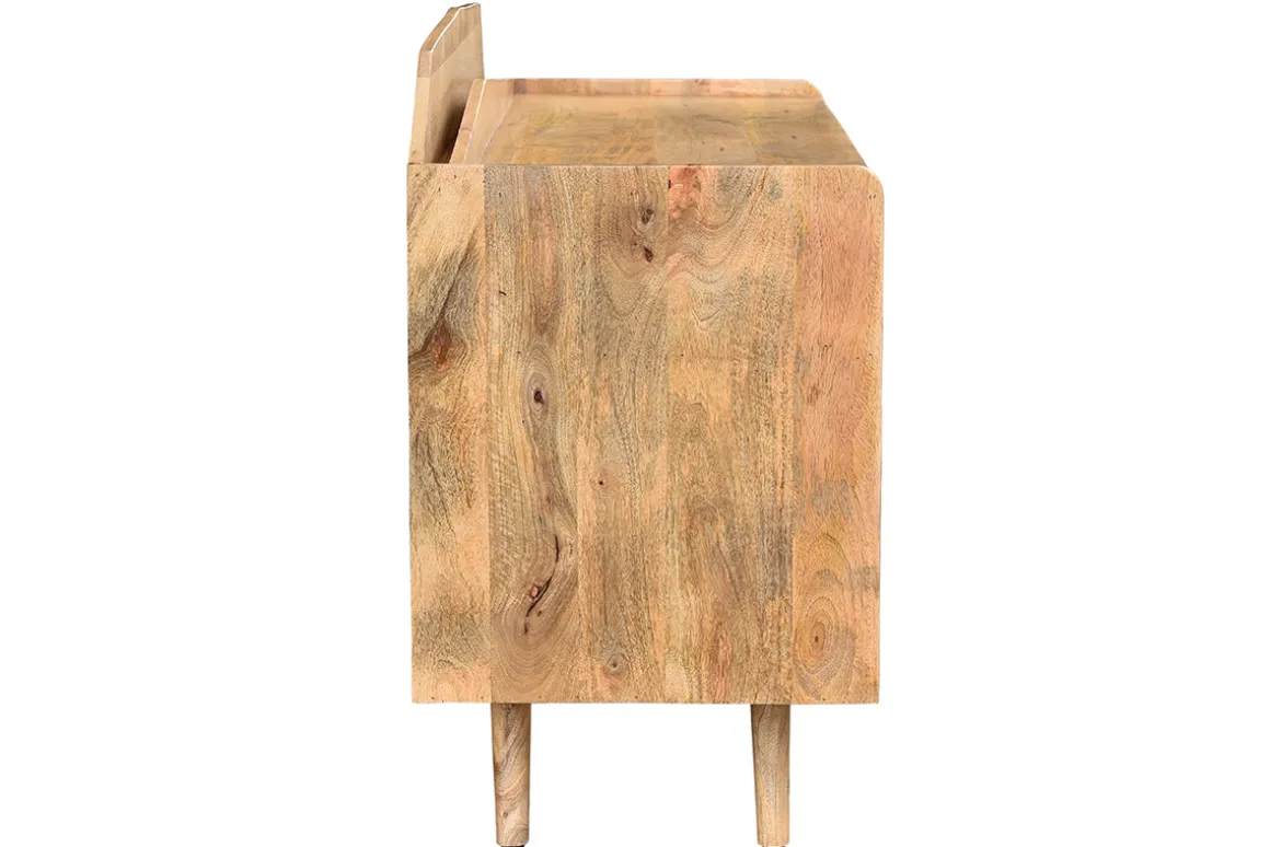 Sale Miliboo Aparador mueble de almacenaje vinilos en mango macizo MATAHARI