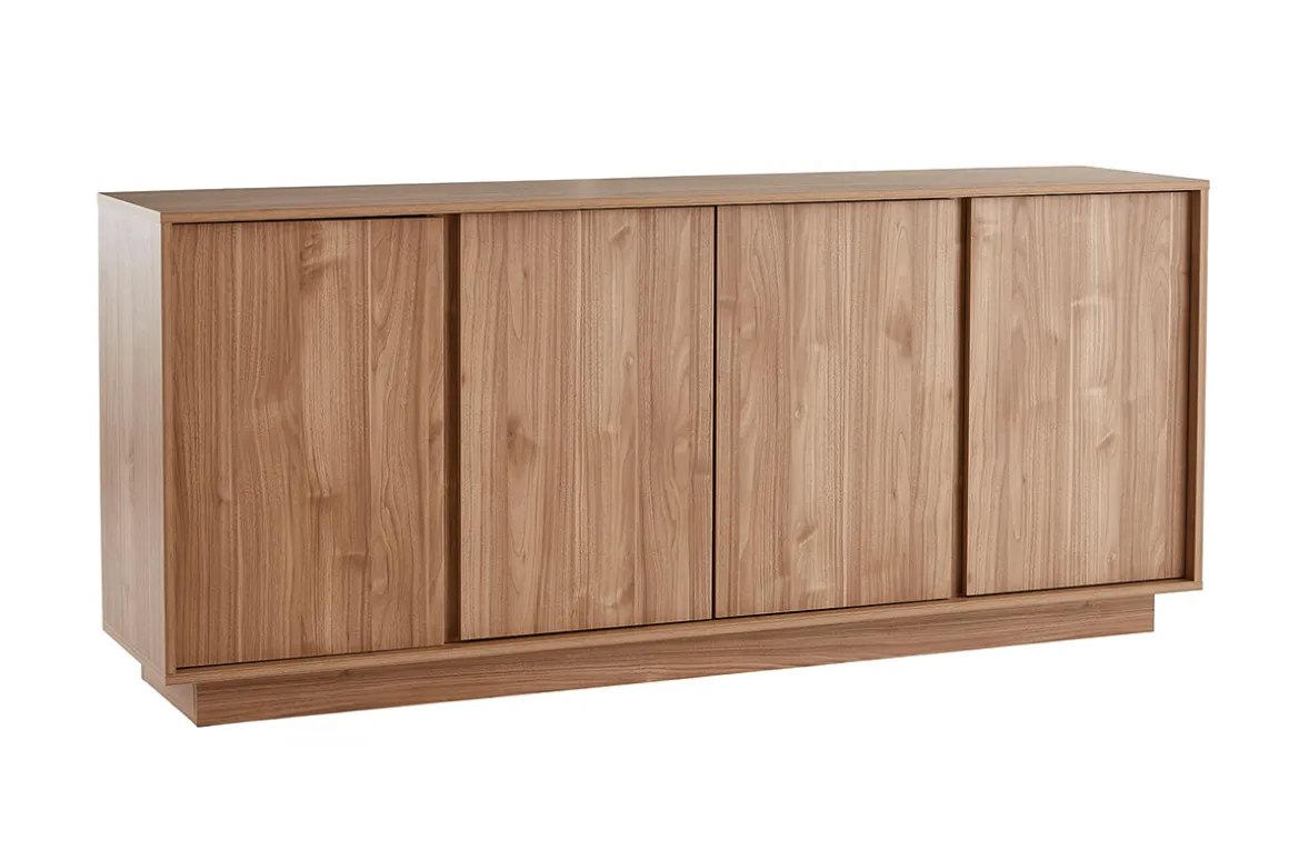 Store Miliboo Aparador nórdico de 4 puertas con acabado en roble 180 cm COMO