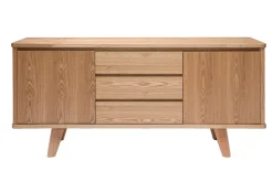 Flash Sale Miliboo Aparador nórdico de fresno con puertas y cajones 160 cm FIFTIES