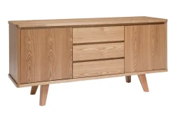 Flash Sale Miliboo Aparador nórdico de fresno con puertas y cajones 160 cm FIFTIES