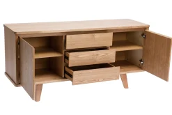 Flash Sale Miliboo Aparador nórdico de fresno con puertas y cajones 160 cm FIFTIES