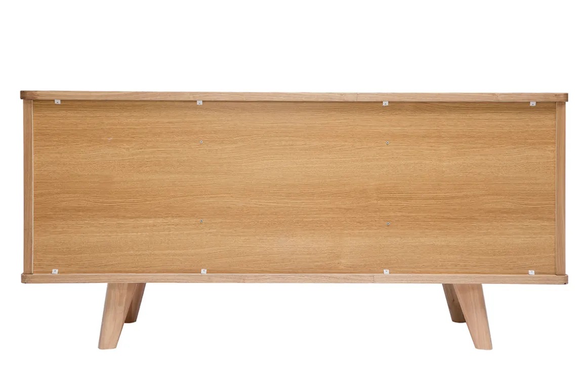 Flash Sale Miliboo Aparador nórdico de fresno con puertas y cajones 160 cm FIFTIES