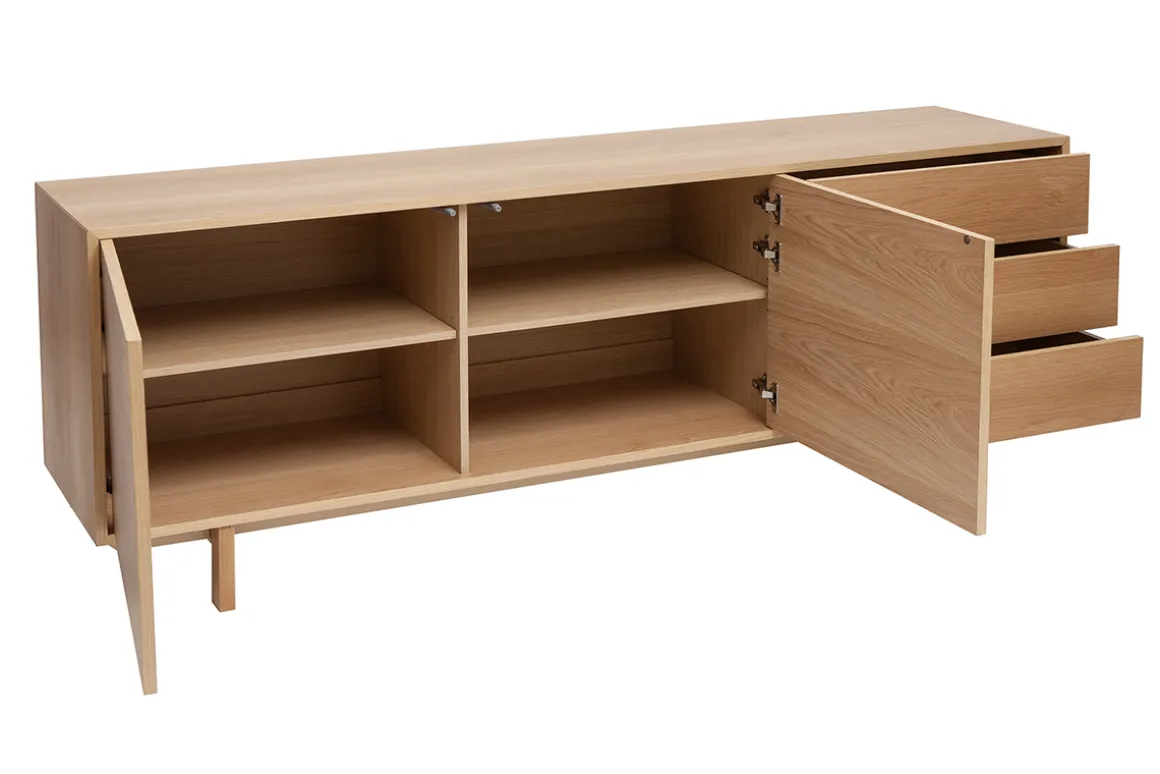 Clearance Miliboo Aparador nórdico de madera clara 195 cm SID