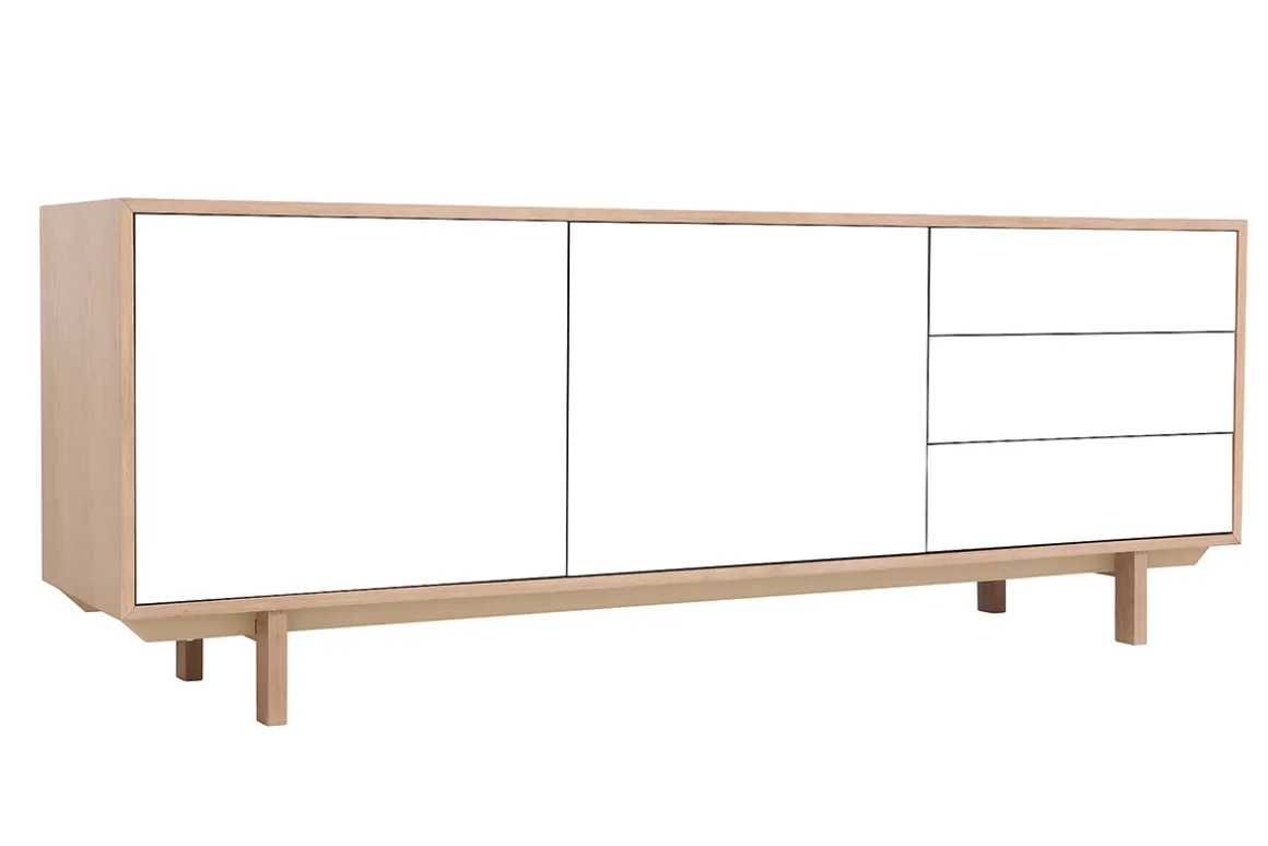 Best Sale Miliboo Aparador nórdico madera y blanco 195cm SID