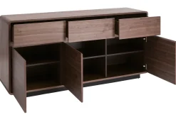 Cheap Miliboo Aparador vintage con acabado de nogal 160 cm JAKO