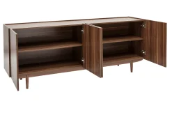 Sale Miliboo Aparador vintage con 4 puertas de madera oscura 180 cm SANAA