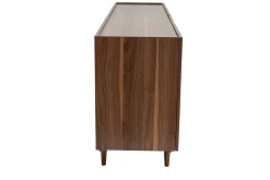 Sale Miliboo Aparador vintage con 4 puertas de madera oscura 180 cm SANAA